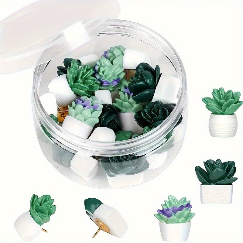 9pcs Succulent Thumbtack Plant Pot Resin Tack Press Nail Wall Nail Decoration