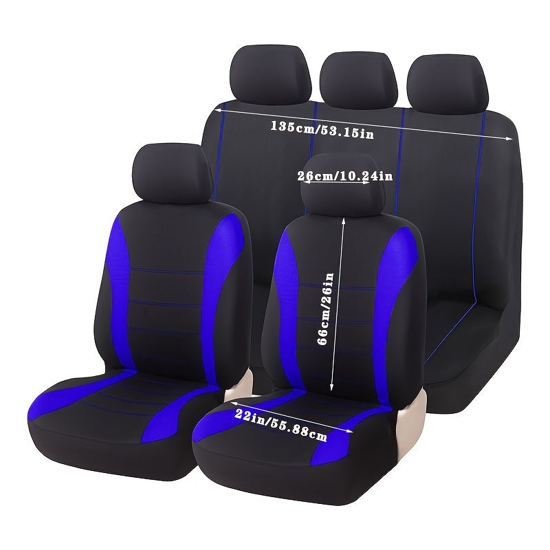 9pcs Mesh Cloth Car Front Seat Cover Set Universal Full Coverage for Car SUV