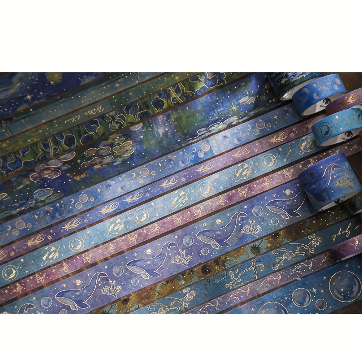 10 Volumes Paper Set Tape Sky Stars Series Retro High Appearance Level