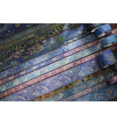 10 Volumes Paper Set Tape Sky Stars Series Retro High Appearance Level
