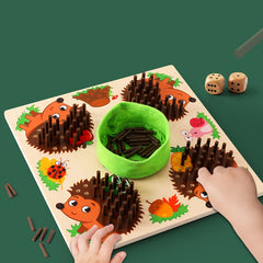 Wooden Hedgehog Game Sensory Sticks Sorting Stacking Motor Skills Toy
