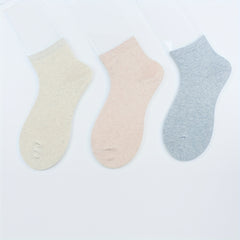 3 Pairs Solid Short Socks Women's Crew Stockings Hosiery