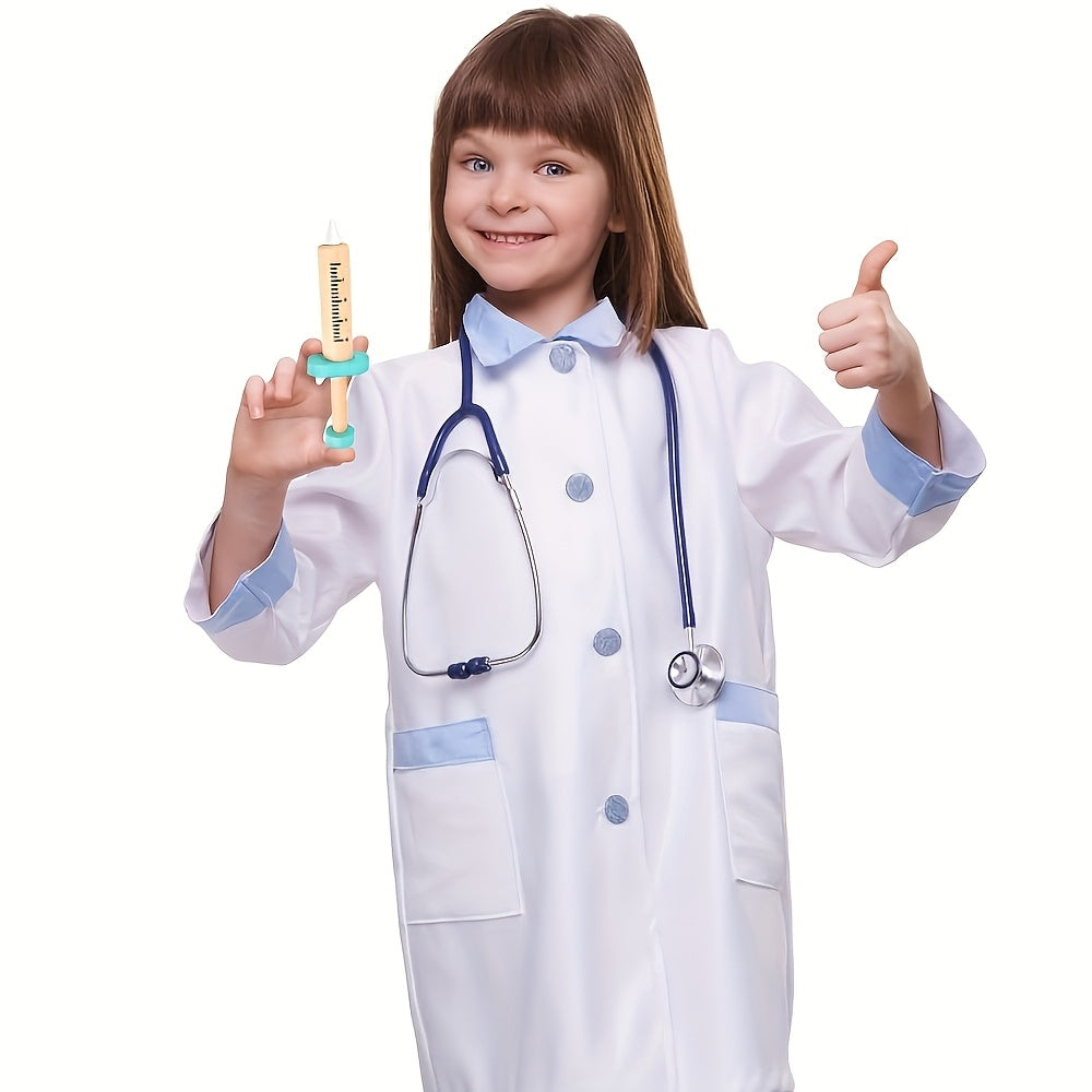 Kids Nurse Pretend Play Set with Syringes & Stethoscopes - Ages 3-6