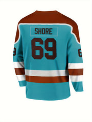 Men's Dog Pattern Long Sleeve Ice Hockey Jersey 69