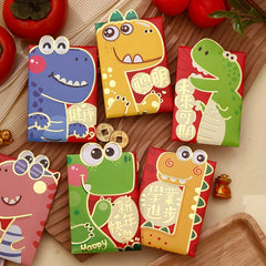 6pcs Year Of The Dragon Red Packet Lucky Money Envelopes