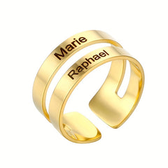 316L Stainless Steel 18k Plated Hallow Ring Customized Jewelry