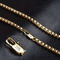 4mm Box Chain Plated Necklace Christmas Thanksgiving