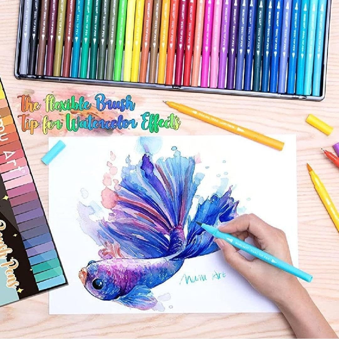 Faboer 100 Felt Tips Colouring Pens for Adults & Kids