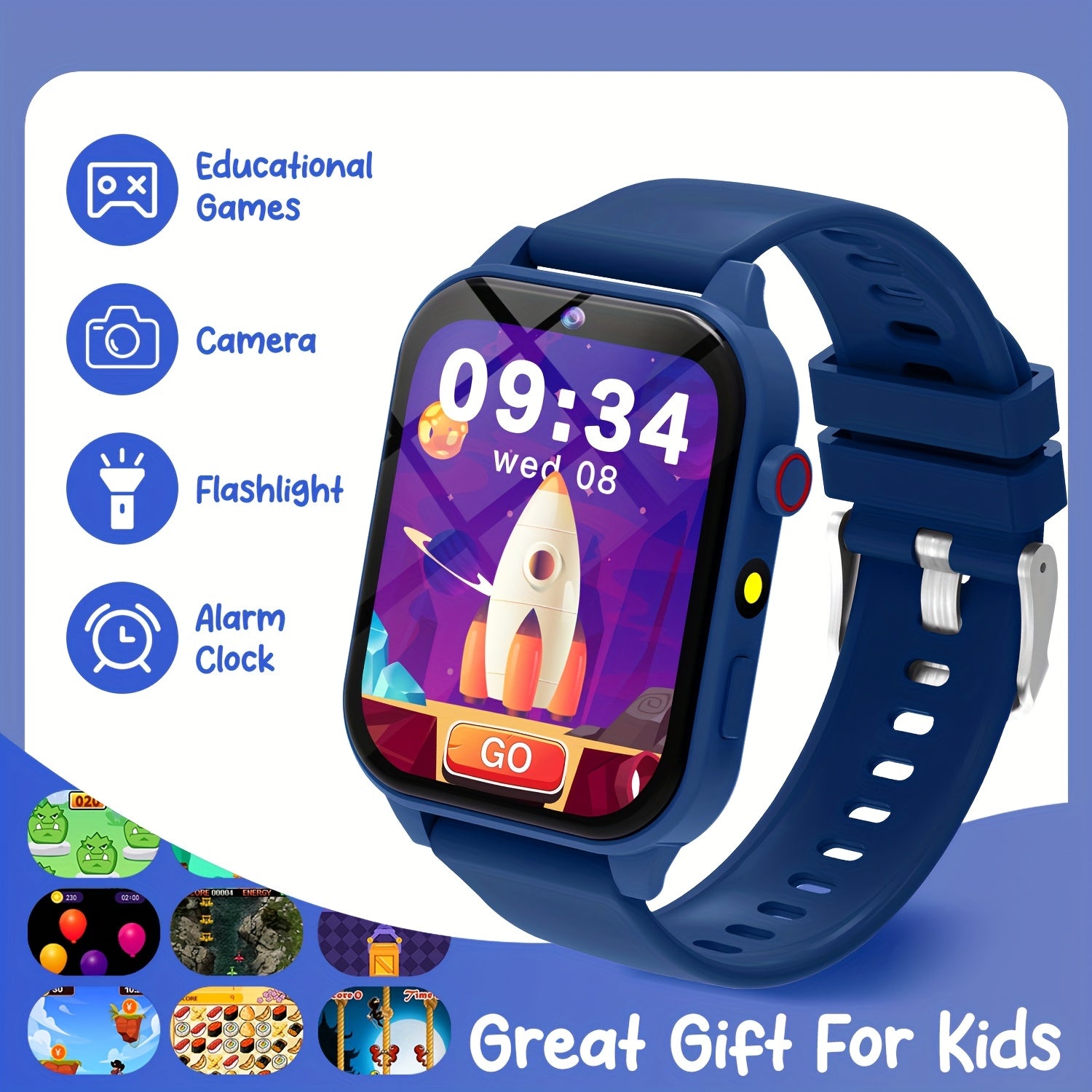 Youth Smartwatch with 18 Games Camera Music Player