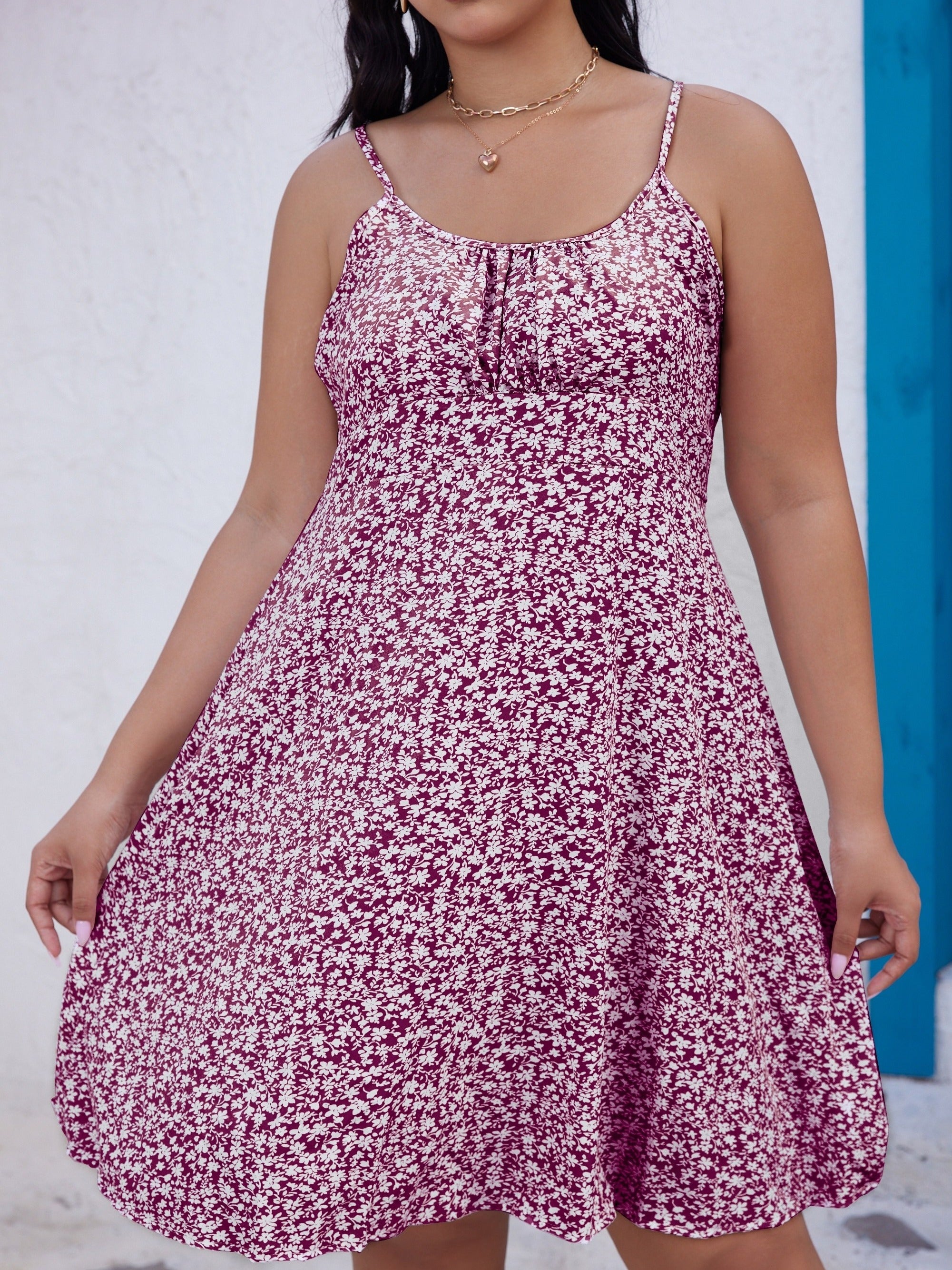  Ditsy Print Cami Dress