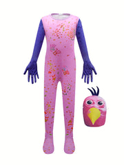 Kids Halloween Bird Costume Jumpsuit & Mask Dress Up Clothes