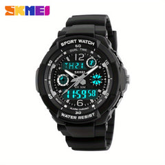 Waterproof Dual Time Sports Watch