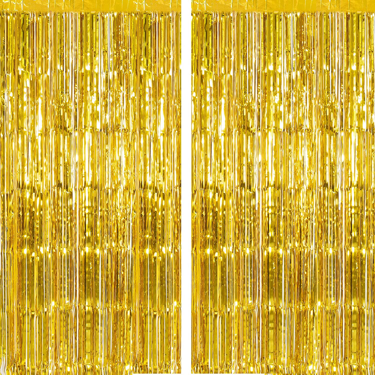 2 Pack Tassel Rain Curtain Rose Golden Party Decoration