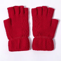 Women's Winter Knitted Wool Split Finger Touch Screen Gloves