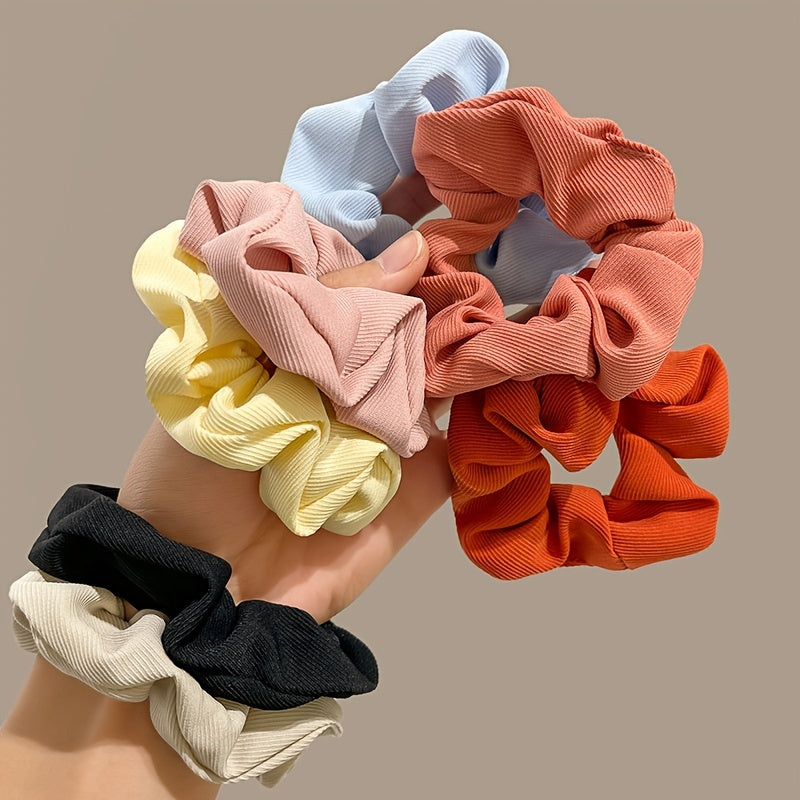 5pcs Scrunchies Rings Ponytail Hair For Girls Ties Ropes Bands Elastic Women