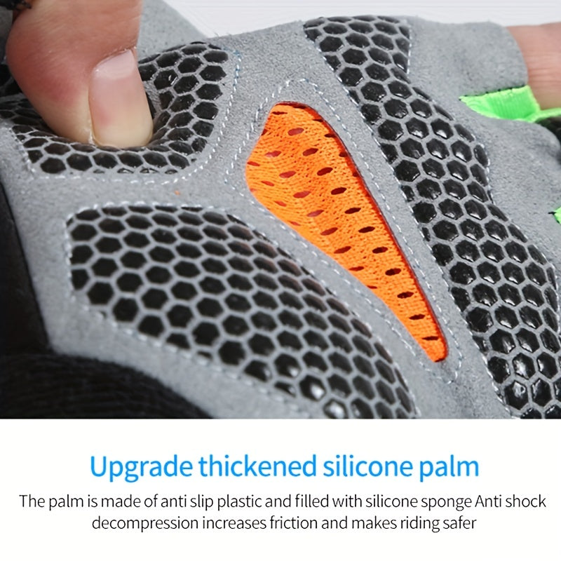 Anti Shock Windproof Fingerless Gloves - for Biking Climbing Weightlifting