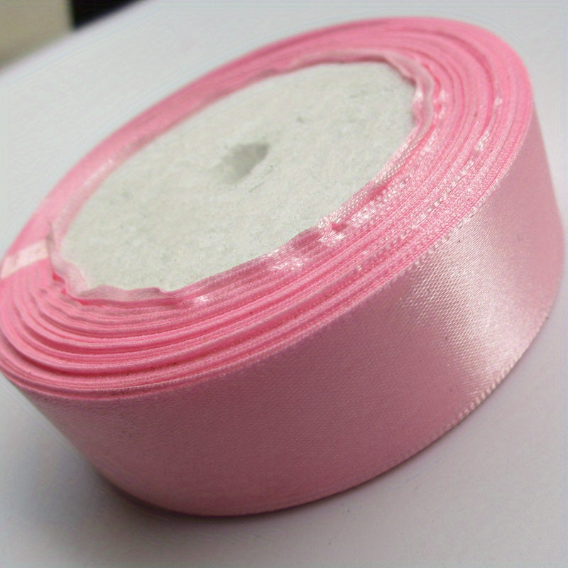 25 Yards Solid Satin Ribbon Party Christmas Wedding Bow DIY Decoration