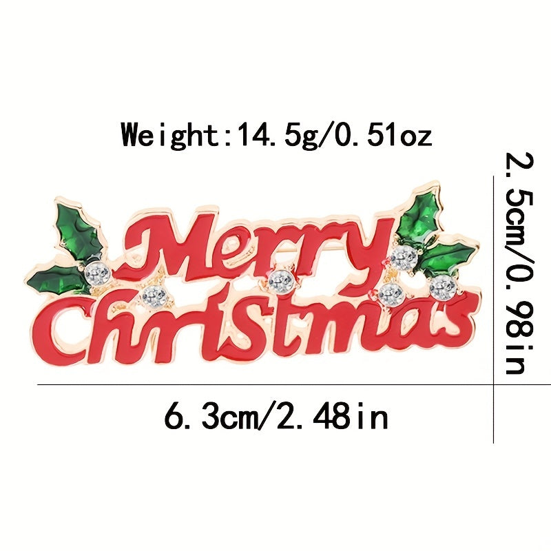 Christmas Brooch Decorative Badge Holiday Gift Clothing Bag Accessories For Men