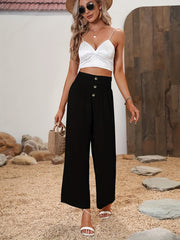 Women's Plus High Rise Wide Leg Trousers