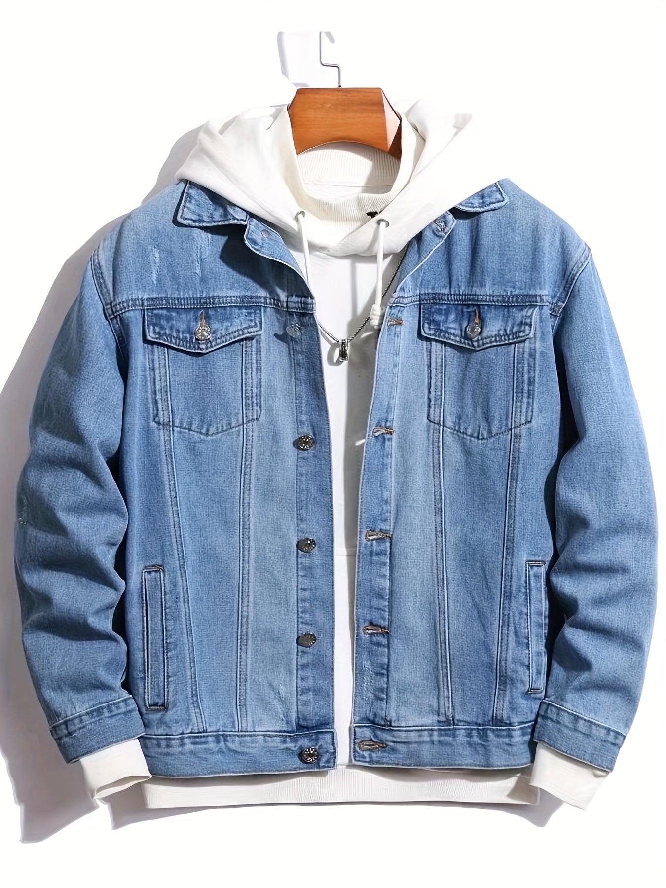 Men's Denim Street Style Jacket Coat for Spring Fall