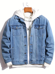Men's Denim Street Style Jacket Coat for Spring Fall