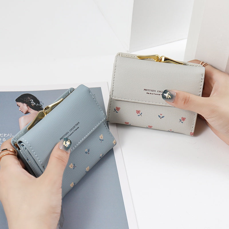 Flower Pattern Coin Purse Card Wallet Women's Clutch Bag