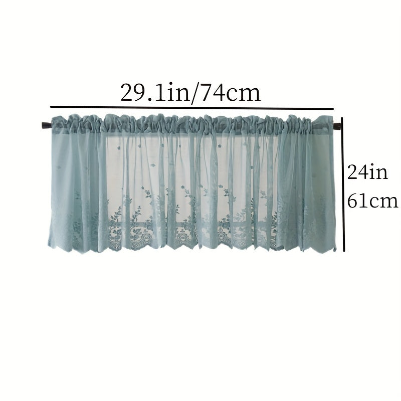 Pastoral Floral Curtain for Kitchen Bedroom Balcony Cafe Living Room