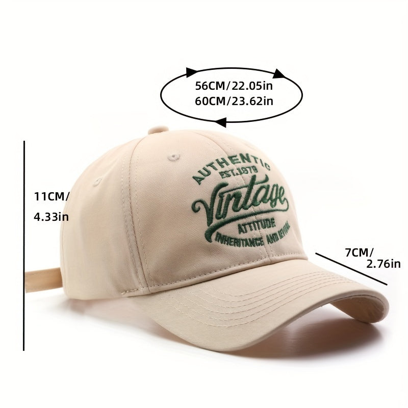  Casual Baseball Cap Vintage Letter Embroidery Classic Dad Hat