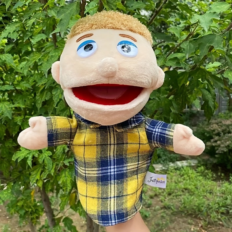 Interactive Plush Toy with Mouth Openings for Storytelling and Education