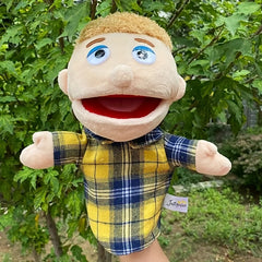 Interactive Plush Toy with Mouth Openings for Storytelling and Education