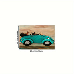 Cartoon Car Pattern Rug Machine Washable Floor Mat for Living Room