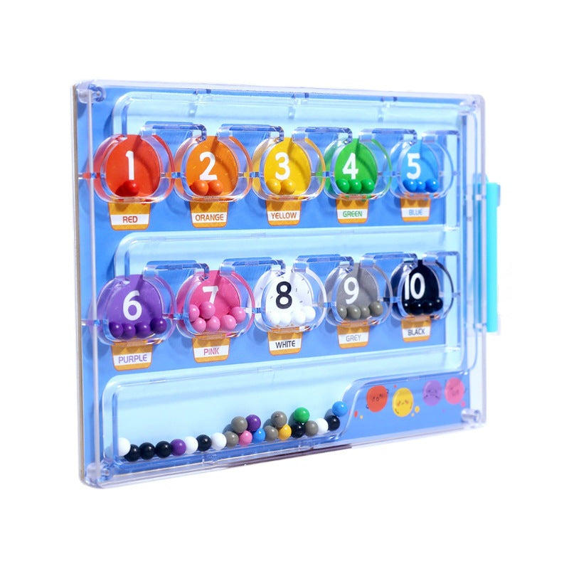 Educational Maze Toy for Kids Bead Sorting Game Numbered Slots