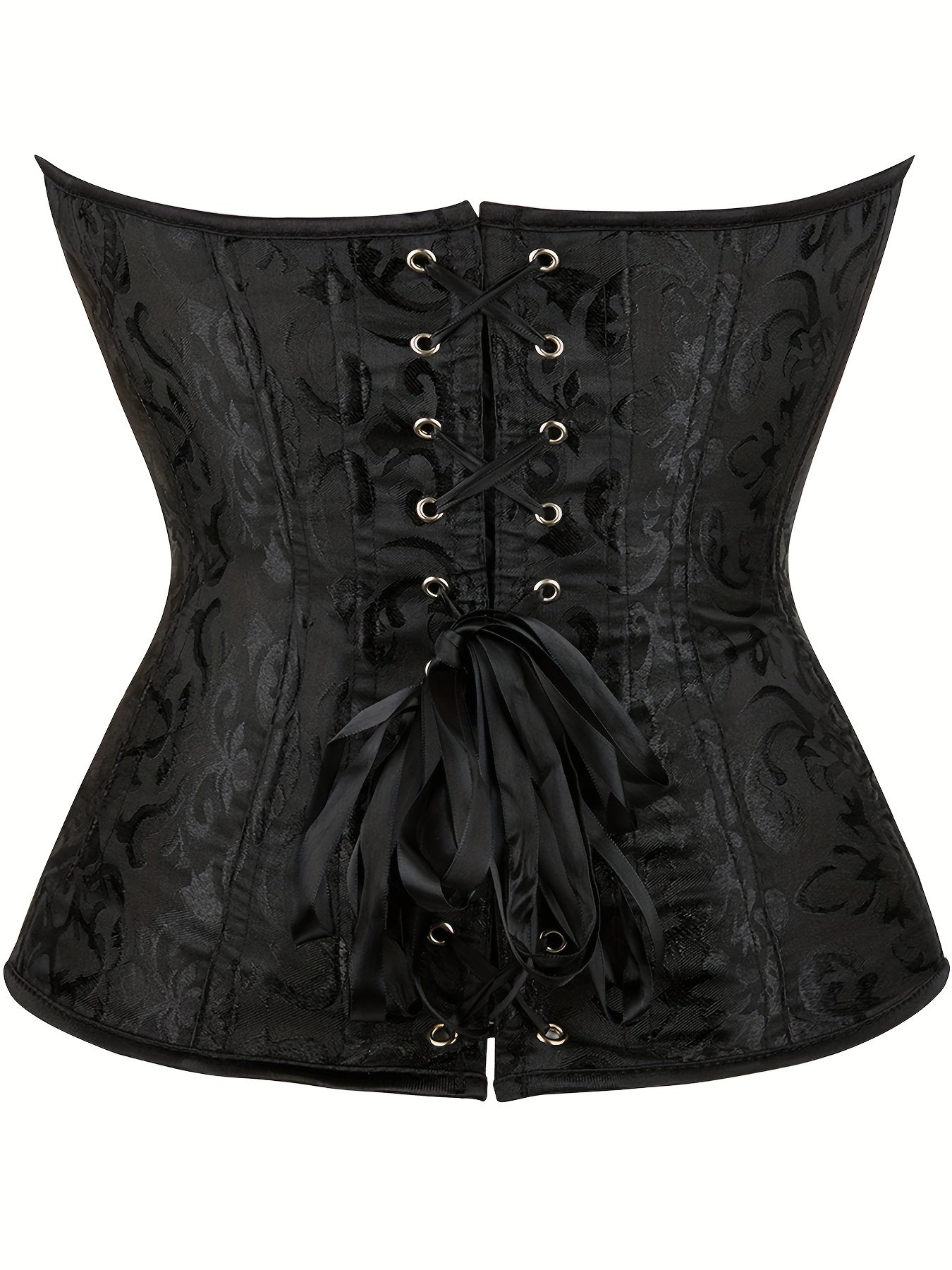 Floral Jacquard Underbust Corset Top