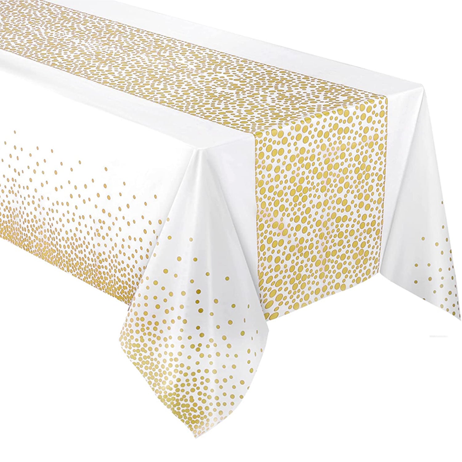 Small Polka Dot Disposable Tablecloth Waterproof PEVA for Party Decoration