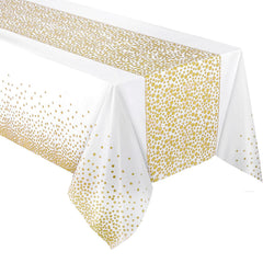 Small Polka Dot Disposable Tablecloth Waterproof PEVA for Party Decoration
