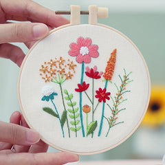 Plant Flower Embroidery DIY Material Package for Beginners