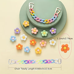 30pcs Flower Shoe Charms for DIY Shoes Pins Kids Adults