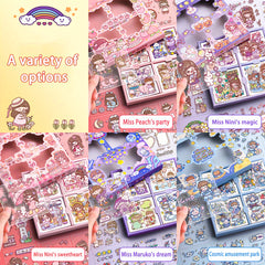 100pcs Random Cartoon Sticker for DIY Journal Diary Decoration