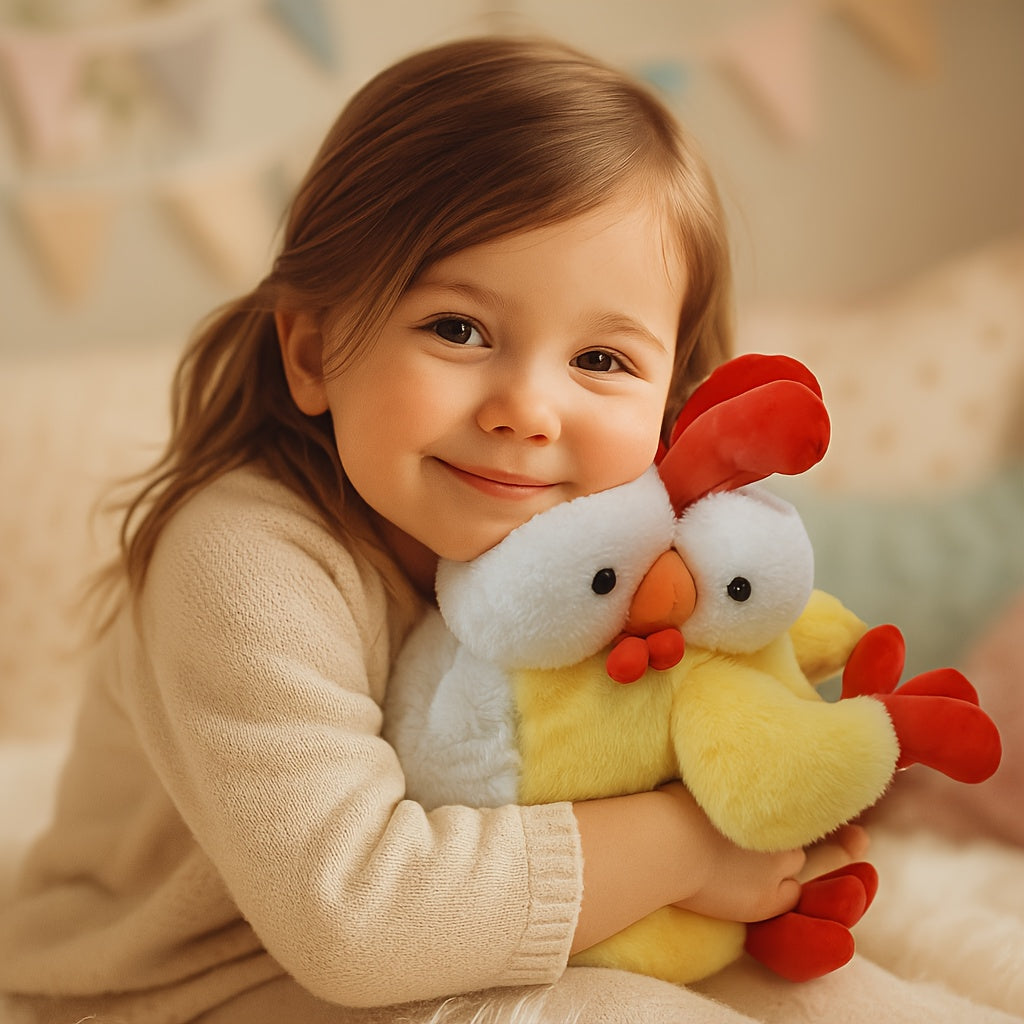 Big Eye Chicken Plush Toy Animated Bird Stuffed Animal