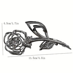 Hollowed Rose Flower Hair Claw Back Head Hair Accessories for Women