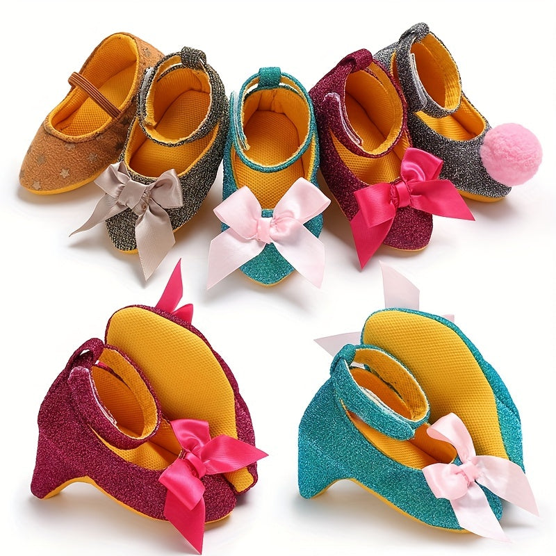 Baby Girl High Heel Shoes Soft Slip On Walking Shoes for Photo Party
