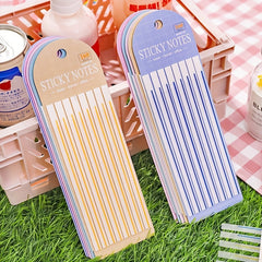 160pcs Long Fine Horizontal Line Sticky Notes Memo Pad Waterproof