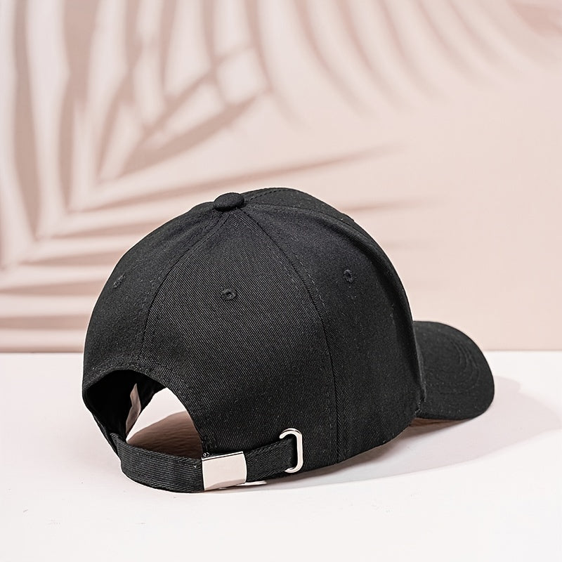Love Embroidery Baseball Cap Double Ring Decor Sunscreen Cotton Sports Hat