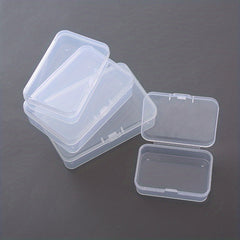 Rectangular Transparent Storage Box for Jewelry Nail Art Earrings - 5pcs