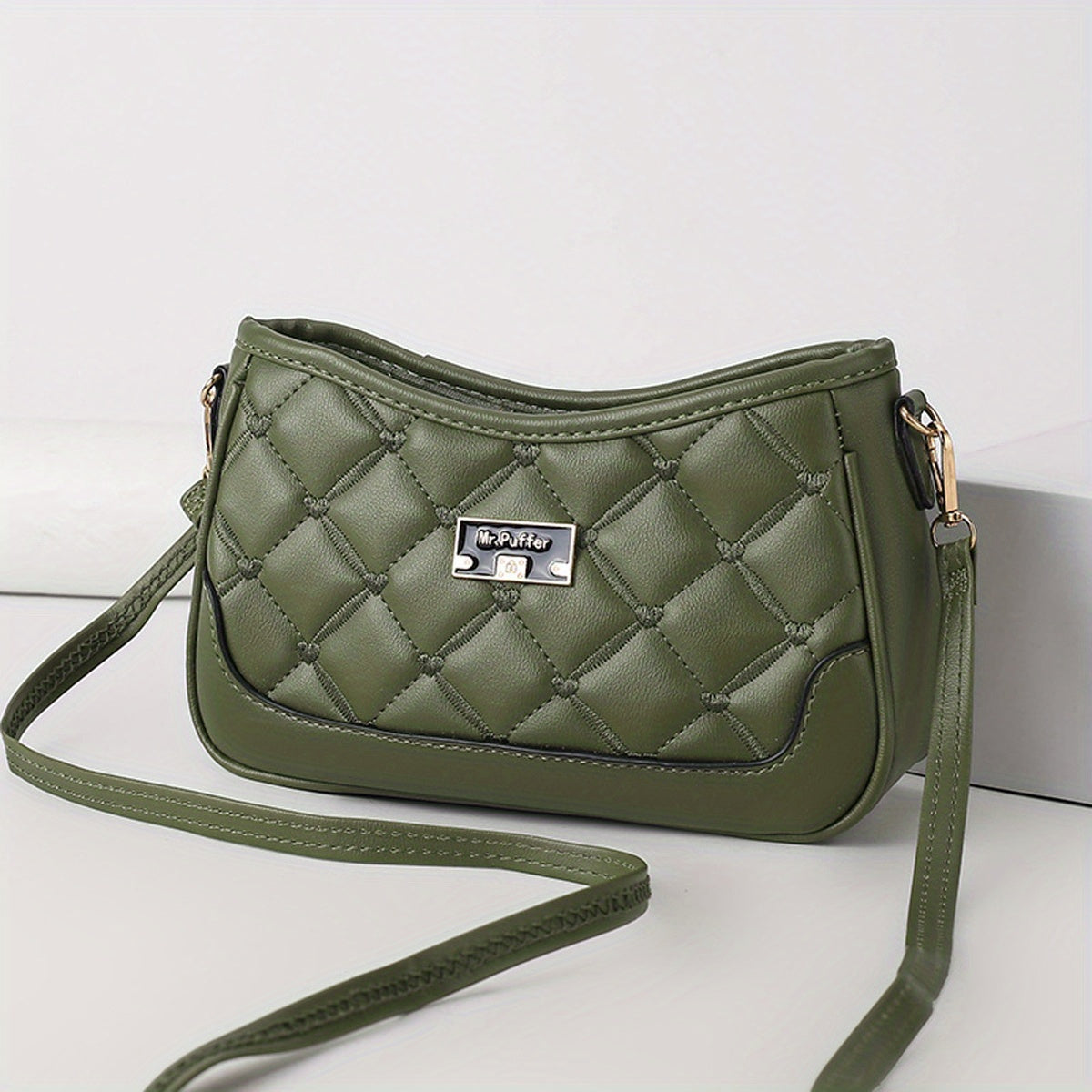 Love Embroidery Crossbody Bag Solid Color All Match Purse