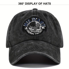 Embroidered Military Baseball Cap American Flag Vintage Duck Cap