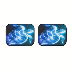 4pcs Luminous Turtle Pattern Car Floor Mats Non-slip Stain Resistant