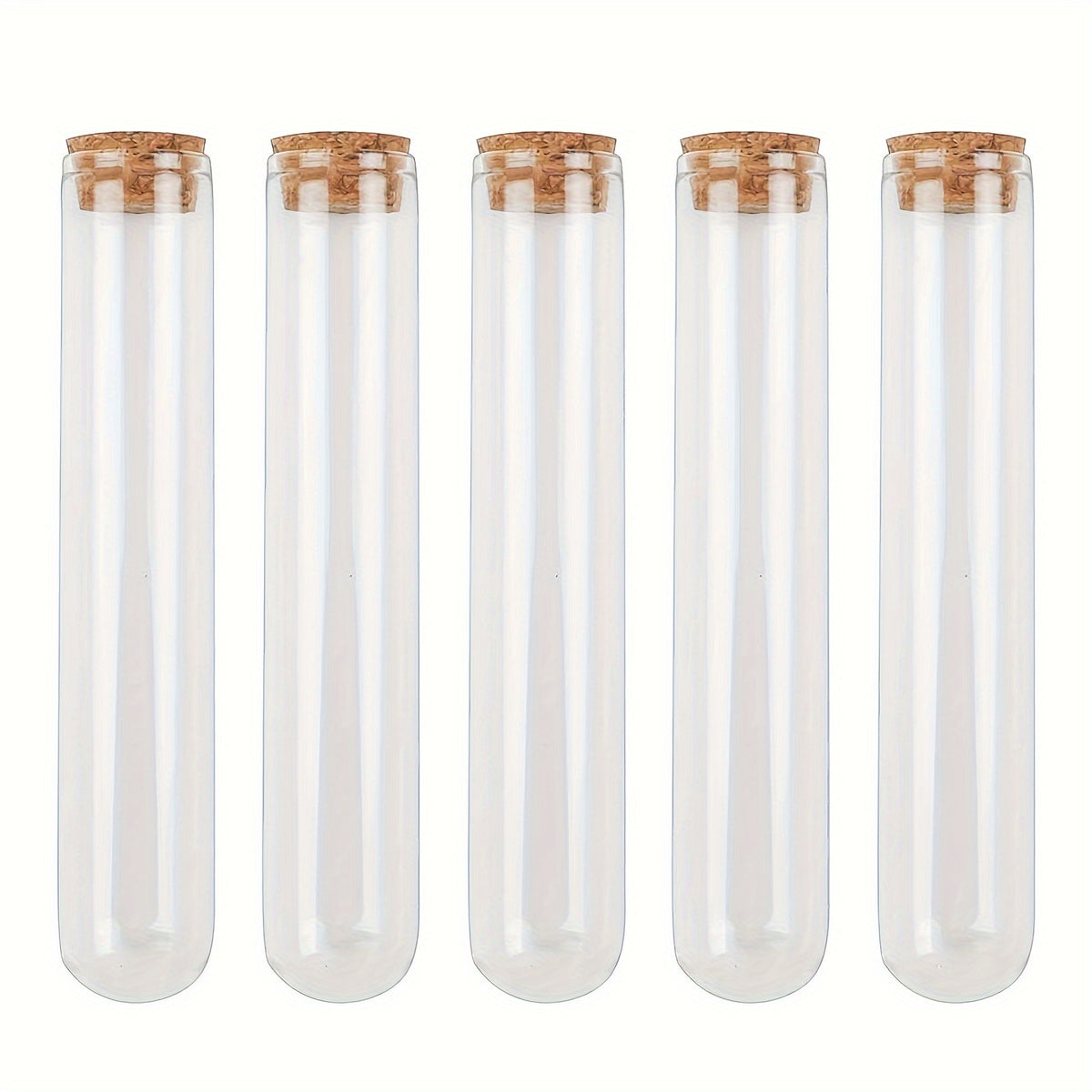 25pcs 45ml Glass Test Tubes with Cork Stoppers for Bath Salt Candy