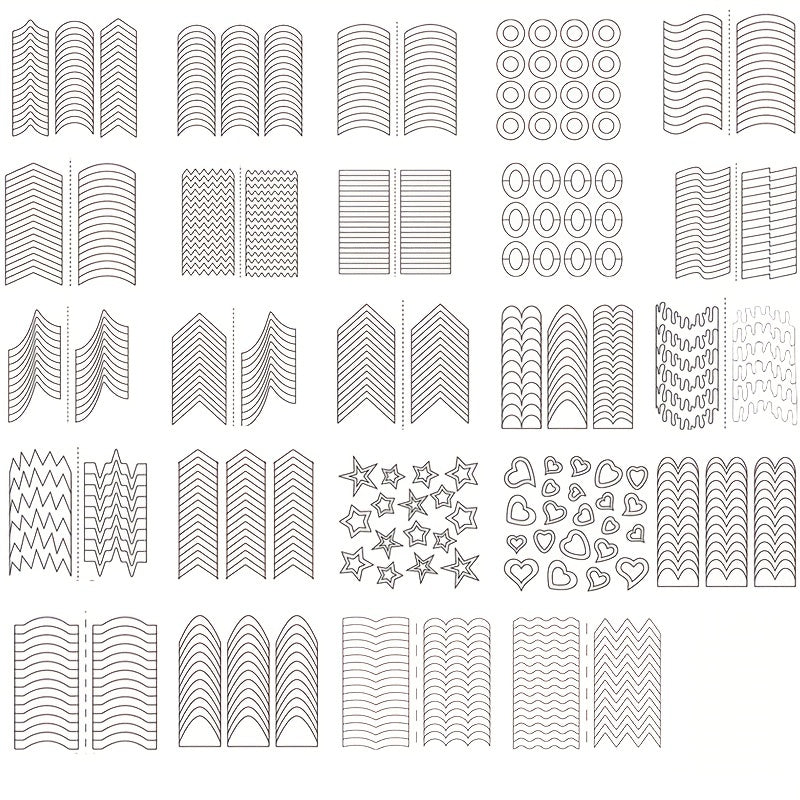 French Manicure Nail Stickers Self Adhesive Tips Guides