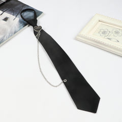 Heart Chain Tassel Necktie Casual Tie For Women
